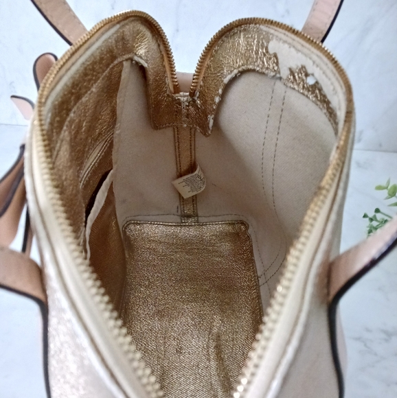 Kate Spade Gold Capri Espadrille Maise Mixedmedia Satchel - Picture 11 of 16